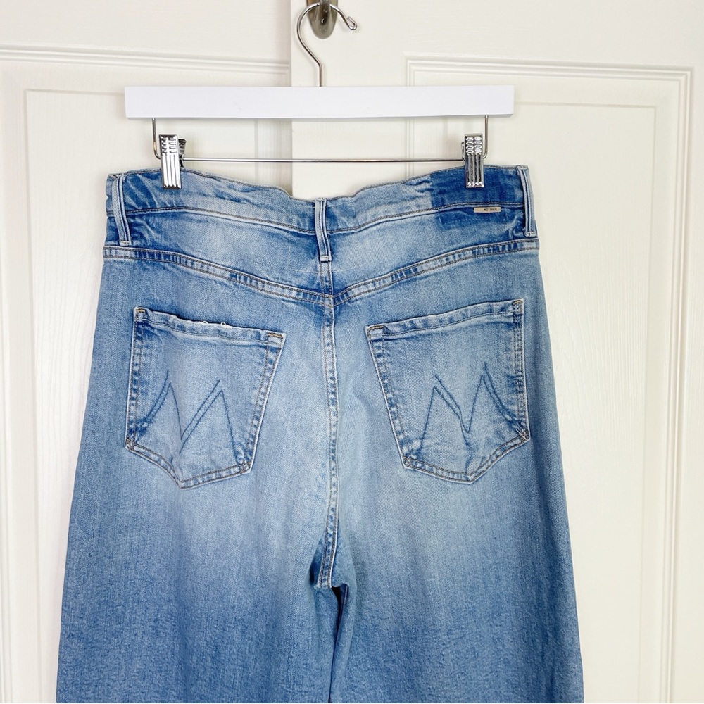 MOTHER Light Blue Wide Leg Flare Jeans - Picture 7 of 13